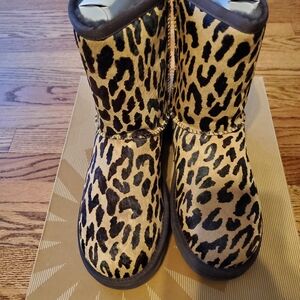 UGG Animal Print Boots with Dark Accents